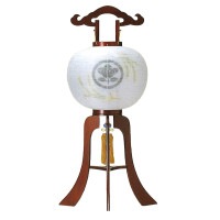 盆提灯 家紋入提灯 11号鳳凰総花梨 25W白 7営業日以内に発送　