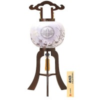 盆提灯 家紋入提灯 特10号嵯峨野総紫檀 25W白 7営業日以内に発送　