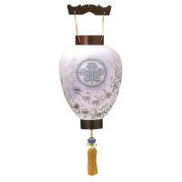 盆提灯 家紋入提灯 天上嵯峨野紫檀 7営業日以内に発送　