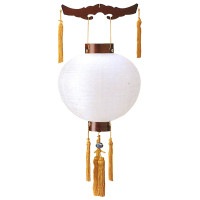 盆提灯 家紋入り提灯 尺三丸紫檀 白絹張 7営業日以内に発送　