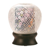 盆提灯 創作提灯 花まゆ2号 桜 15Wクリア 廻転 7営業日以内に発送　