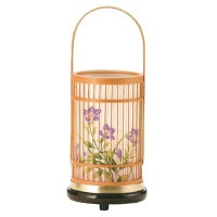 盆提灯 創作提灯 竹彩1号白木 LED 7営業日以内に発送　