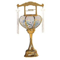 盆提灯 霊前灯 張特小ゴールド 15Wクリア 7営業日以内に発送　