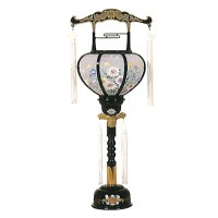 盆提灯 霊前灯 張1号 絵 15Wクリア 7営業日以内に発送　