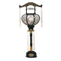盆提灯 霊前灯 張2号 絵 15Wクリア 7営業日以内に発送　