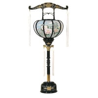 盆提灯 霊前灯 張4号 絵 15Wクリア 7営業日以内に発送　