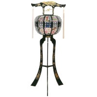 盆提灯 霊前灯 へいせい 黒 40Wクリア 7営業日以内に発送　