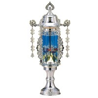 盆提灯 霊前灯 11号バブル灯 プラチナ 15Wクリア 一対 7営業日以内に発送　