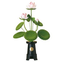 盆提灯 霊前灯 はす-3 ワンタッチ式 5W白 3 一対 7営業日以内に発送　