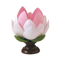 盆提灯 霊前灯 常花蓮華 5W白 一対 7営業日以内に発送　