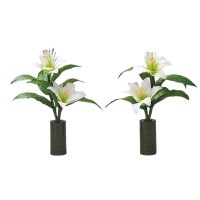 盆提灯 ルミナス コードレス リリー LED 一対 7営業日以内に発送　