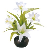 盆提灯 グランドルミナス R STD 白リリー LED 7営業日以内に発送　