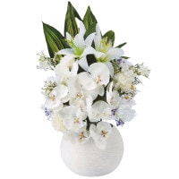 盆提灯 ミニサイズ グランドルミナス 花だより LED 光触媒コーティング 陶器製花瓶 7営業日以内に発送　