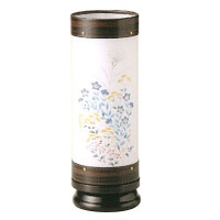 盆提灯 創作提灯 長良の小路 七草黒檀調 40Wクリア 廻転 7営業日以内に発送　