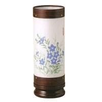 盆提灯 創作提灯 長良の小路 桔梗紫檀調 40Wクリア 廻転 7営業日以内に発送　