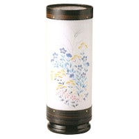 盆提灯 創作提灯 長良の里 七草黒檀調 40Wクリア 廻転 7営業日以内に発送　