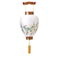 盆提灯 御所提灯 吊 太極ウルミ蒔絵 吊り提灯 7営業日以内に発送　