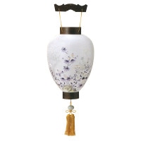 盆提灯 御所提灯 吊 特選神代けやき 吊り提灯 7営業日以内に発送　