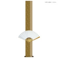 掛け軸 床の間 モダン 和風 色紙 和風掛 コレクション 扇子掛 舞シリーズ 緞子デザイン扇子掛 茶 サイズ幅15.5cm 高さ125cm 表装裂地洛彩緞子 綿支那パー 紙箱収納 扇子は付属なし巨匠 複製画 1/15以降順次発送