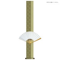 掛け軸 床の間 モダン 和風 色紙 和風掛 コレクション 扇子掛 舞シリーズ 緞子デザイン扇子掛 緑 サイズ幅15.5cm 高さ125cm 表装裂地洛彩緞子 綿支那パー 紙箱収納 扇子は付属なし巨匠 複製画 1/15以降順次発送