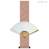 掛け軸 床の間 モダン 和風 色紙 和風掛 コレクション 扇子掛 舞シリーズ 緞子短尺扇子掛 桃 サイズ幅15.5cm 高さ80cm 表装裂地洛彩緞子 紙箱収納 扇子は付属なし巨匠 複製画 1/15以降順次発送