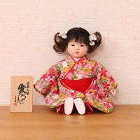 市松人形 齊藤公司作 5号 n23kt5-c2 横幅18cm