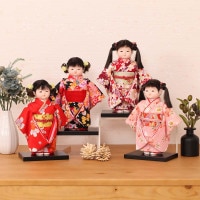 市松人形 齊藤公司作 5号 n23kt5-c3 横幅17cm