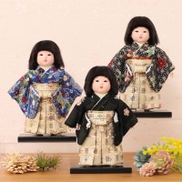 市松人形 齊藤公司作 5号 n23kt5-c4 横幅17cm