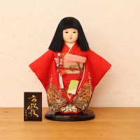 市松人形 齊藤公司作 9号 9d-06a-j 横幅30cm