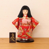 市松人形 齊藤公司作 9号 9b-08a-j 横幅30cm