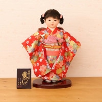 市松人形 齊藤公司作 9号 9b-57a-air 横幅30cm