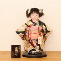 市松人形 齊藤公司作 9号 9c-09d-ais 横幅30cm