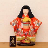 市松人形 齊藤公司作 10号 10D-01C 金彩友禅 横幅35cm