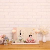 雛人形 宴桜 芥子親王飾り 二曲屏風 横幅50cm