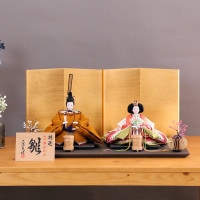 雛人形 親王飾り うるはし雛 小三五親王 黄櫨染 横幅60cm