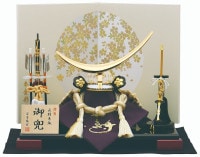 2024年 宝童新作 コンパクト 五月人形 兜飾り 平飾り 白金伊達兜 8号