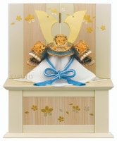 2024年 宝童新作 コンパクト 五月人形 兜飾り 収納飾り 蒼段兜 6号