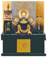 2024年 宝童新作 コンパクト 五月人形 兜飾り 三曲ミニ収納飾り 極上徳川兜 ５号