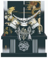 2024年 宝童新作 コンパクト 五月人形 兜飾り 収納飾り 銀竜伊達兜 12号