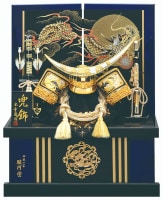 2024年 宝童新作 コンパクト 五月人形 兜飾り 収納飾り 金竜伊達兜 12号