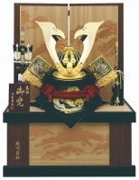 2024年 宝童新作 コンパクト 五月人形 兜飾り 着用兜 収納飾り 金北斗大鍬着用兜 25号