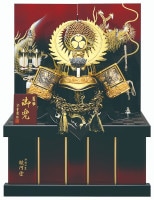 2024年 宝童新作 コンパクト 五月人形 兜飾り 着用兜 収納飾り 龍虎徳川着用兜 25号