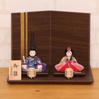 木目込み雛人形 ひらり 親王飾り 横幅30cm