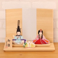 木目込み雛人形 ひらり 親王飾り 横幅30cm