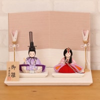 木目込み雛人形 ひらり 親王飾り 横幅30cm