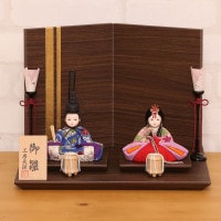 木目込み雛人形 ひらり 親王飾り 横幅30cm