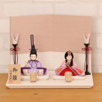 木目込み雛人形 ひらり 親王飾り 横幅30cm