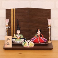 木目込み雛人形 ひらり 親王飾り 横幅30cm