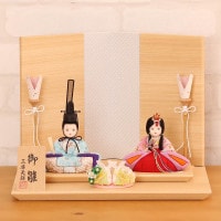 木目込み雛人形 ひらり 親王飾り 横幅30cm