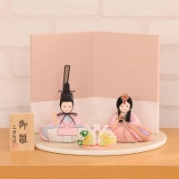 木目込み雛人形 ひらり 親王飾り 横幅27cm